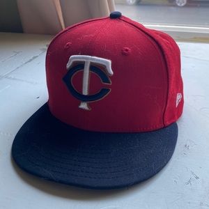 Minnesota twins red 7 1/2 fitted hat